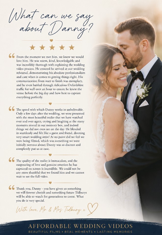 Affordable Wedding Video Testimonial
