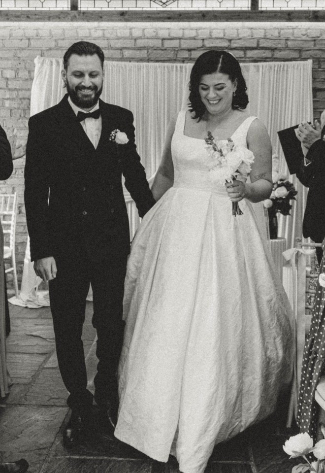 Just Married at The Cock OBarton