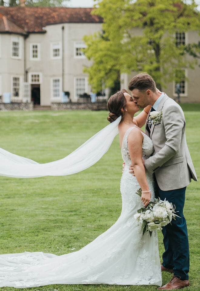 Bride and groom at That Amazing Place Essex wedding venue