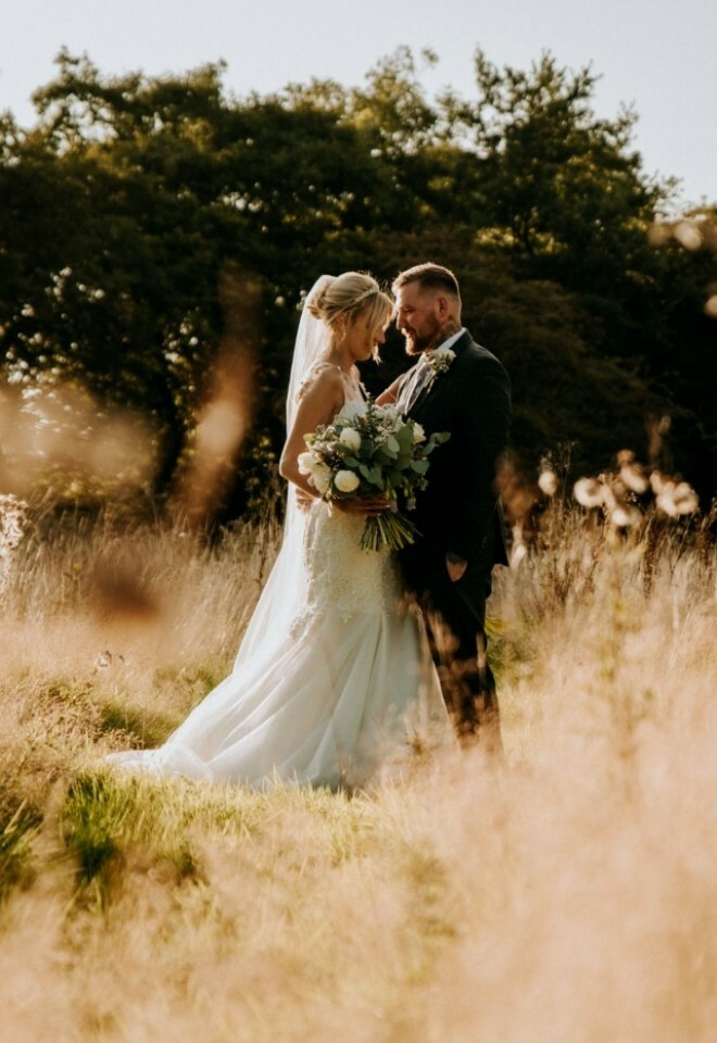 Couple in the grounds of the venue