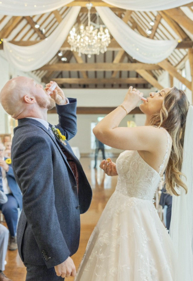 ceremony shots fun ceremony worthing barn wedding