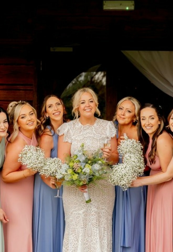 Bride with the bridesmaids
