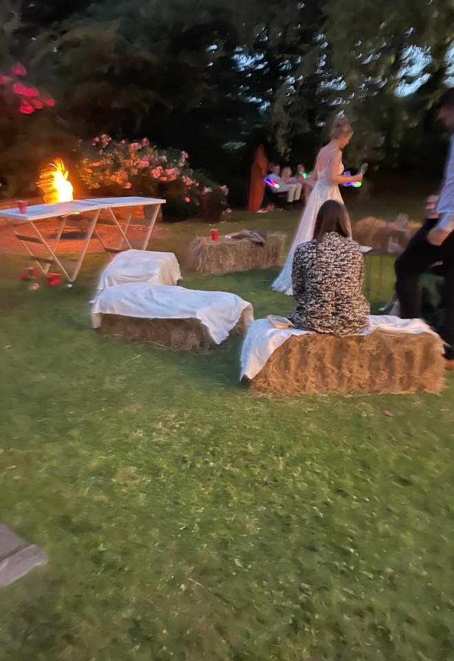 evening fire pit and garden games