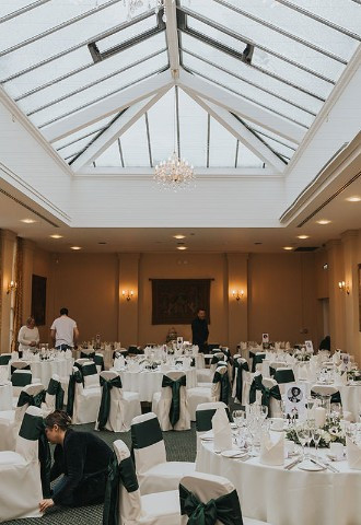 wedding reception set up at The Lawn, Rochford, Essex