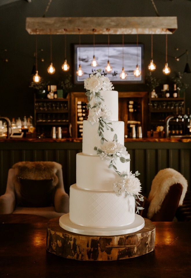Wedding cake in the Cow Shed 