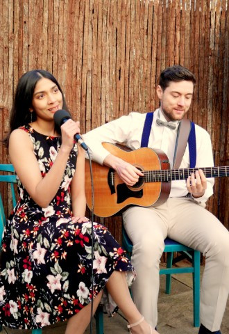 acoustic duo performing