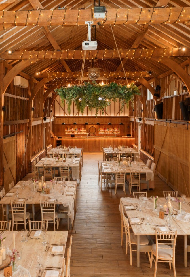 Wedding Breakfast Table Layout at Milling Barn 