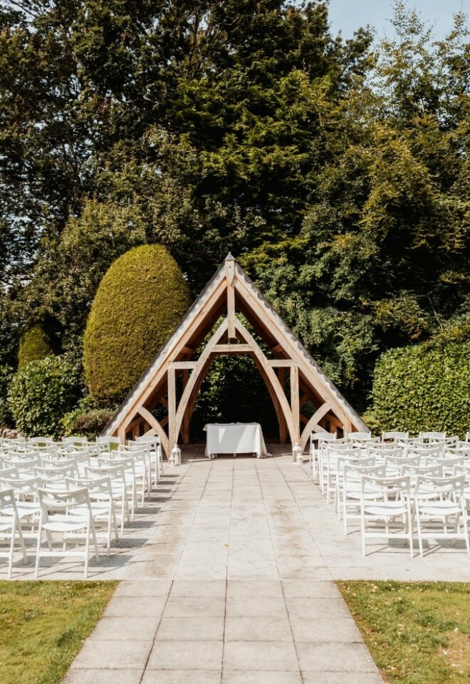 Outdoor ceremony set up