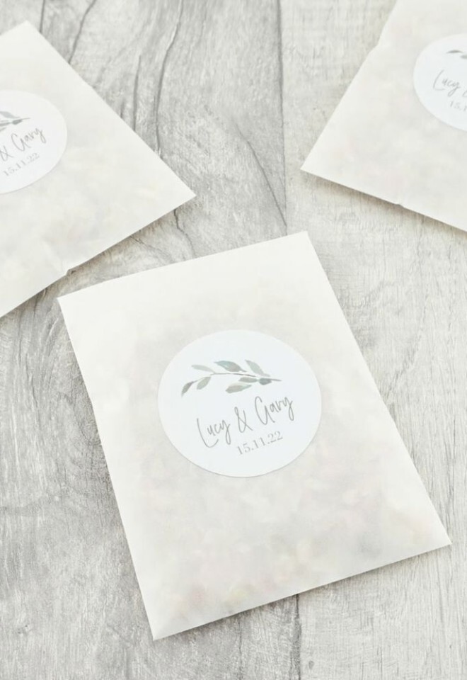 Natural Dried Confetti Packs for your Wedding Day