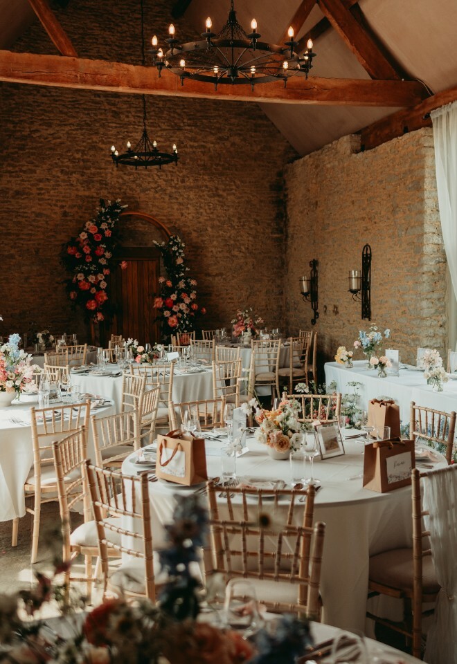 Wedding Breakfast Stratton Court Barn