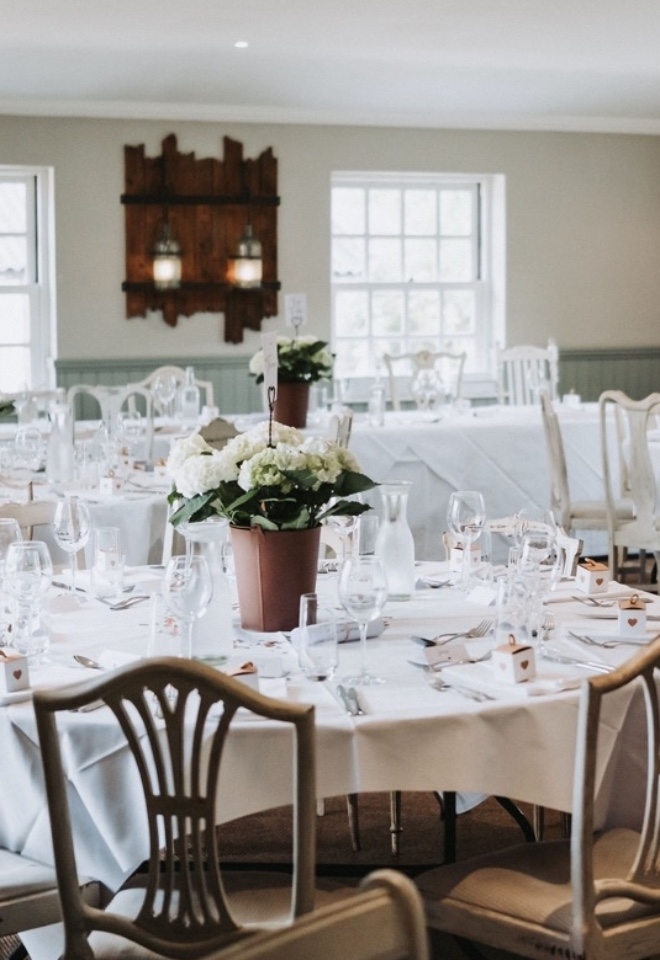 Wedding breakfast room 