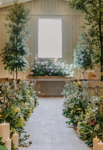 Garden Ceremony Aisle- Primrose Hill Farm