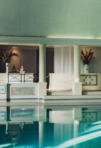 Swimming pool at Hanbury Manor in Hertfordshire