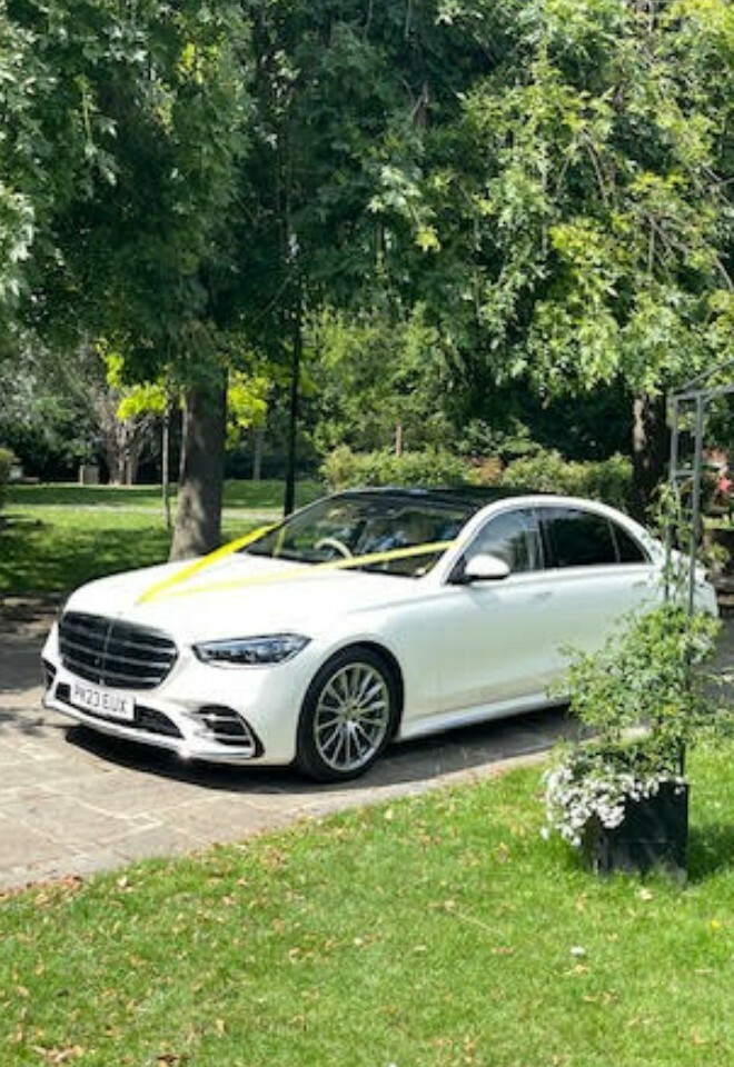 Luxury S Class Mercedes Wedding Chauffeur Car