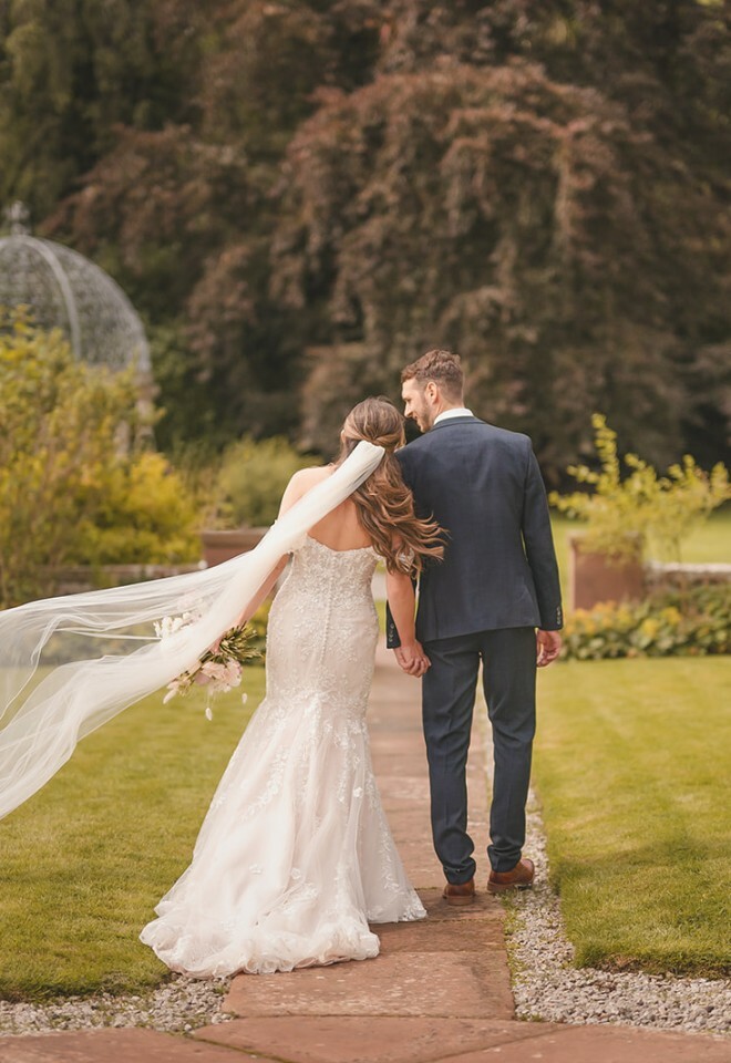 Couple in the grounds of the venue