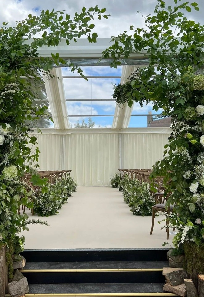 Wedding marquee archway - Oxfordshire