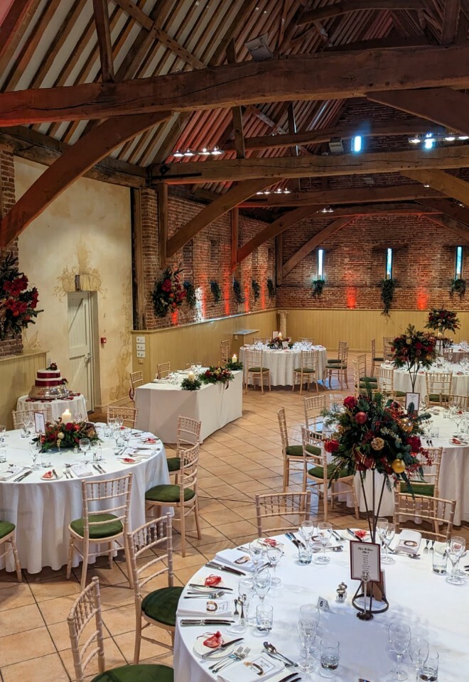 Festive Wedding Décor, Christmas Wedding Breakfast  