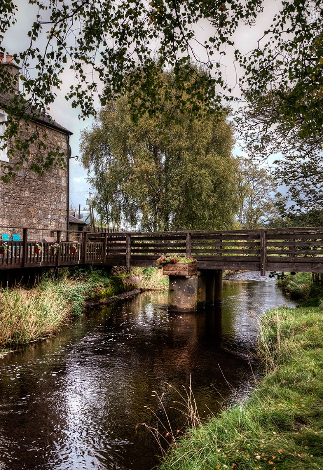 The wee burn running through the Folkerton Mill gardens.