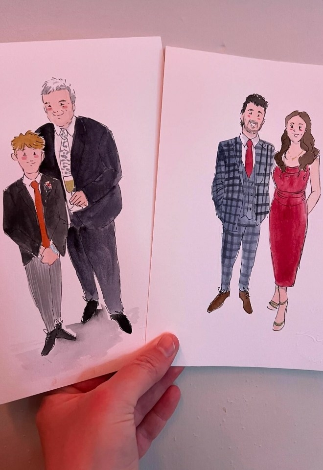 live wedding illustrator for your wedding guest keepsakes