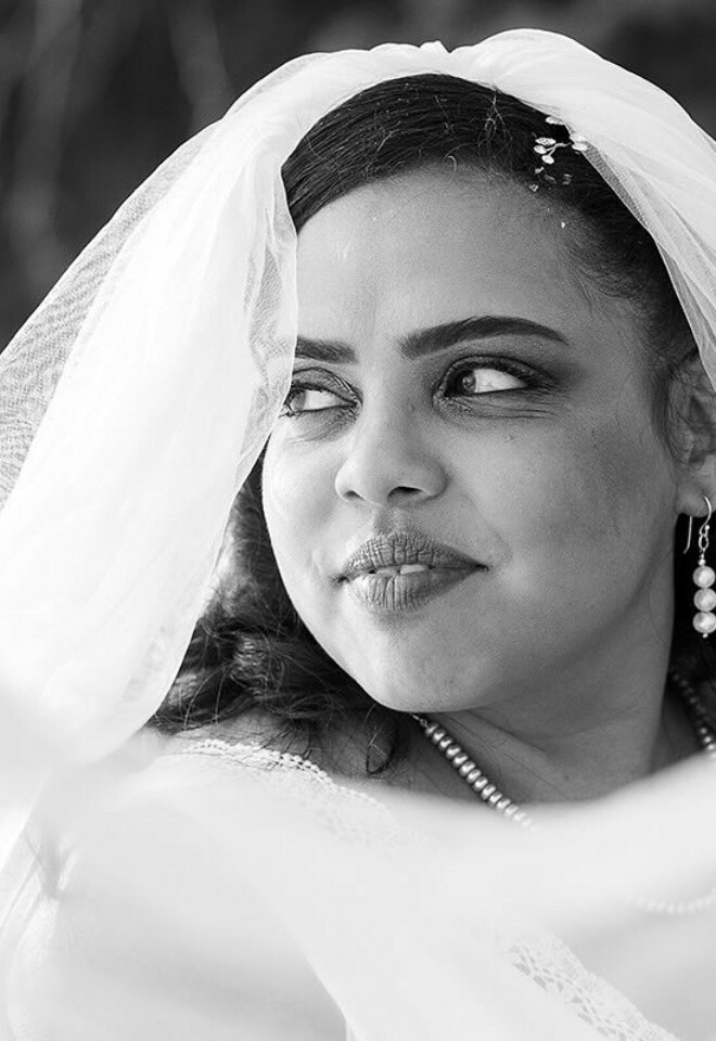 Bride on her wedding day