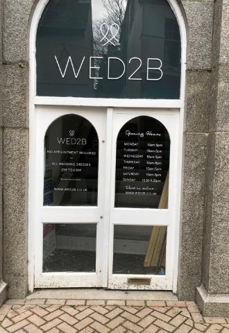 wed2b Newquay shop front