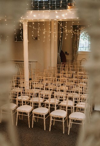 Wedding Ceremony Set Up at Kings Chapel Wedding Venue in Amersham, Buckinghamshire
