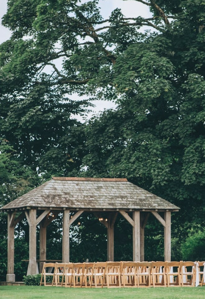 Trevenna Wedding Venue Cornwall Arbour & Chairs