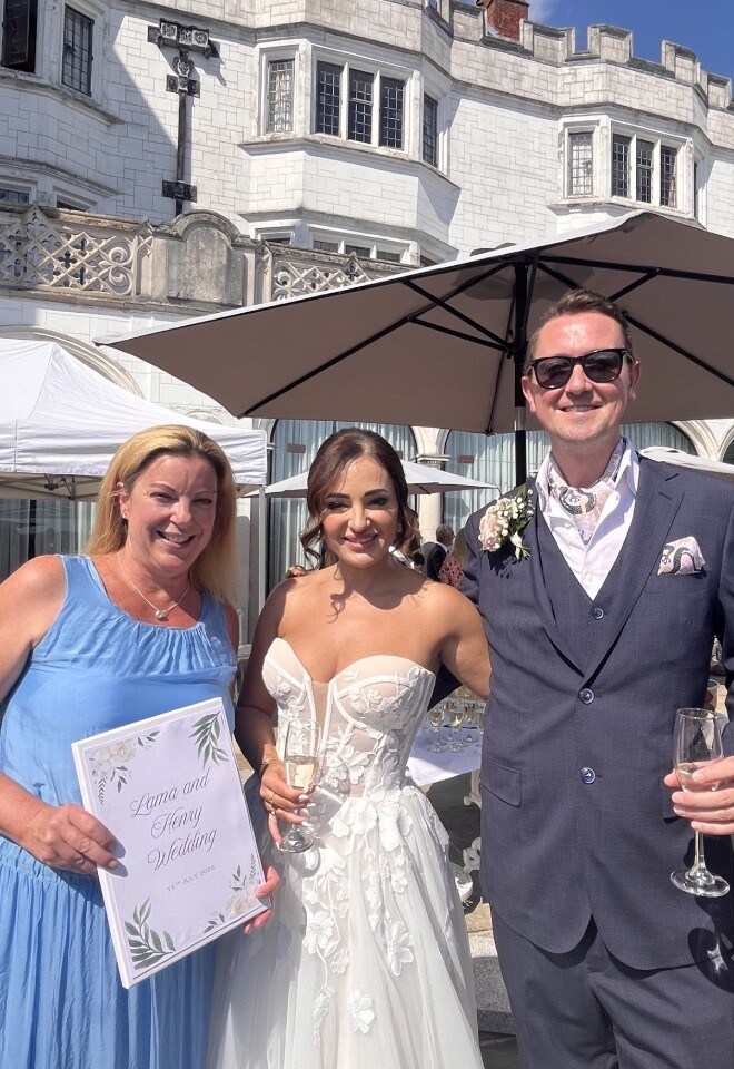 Henry & Lama after the wedding ceremony