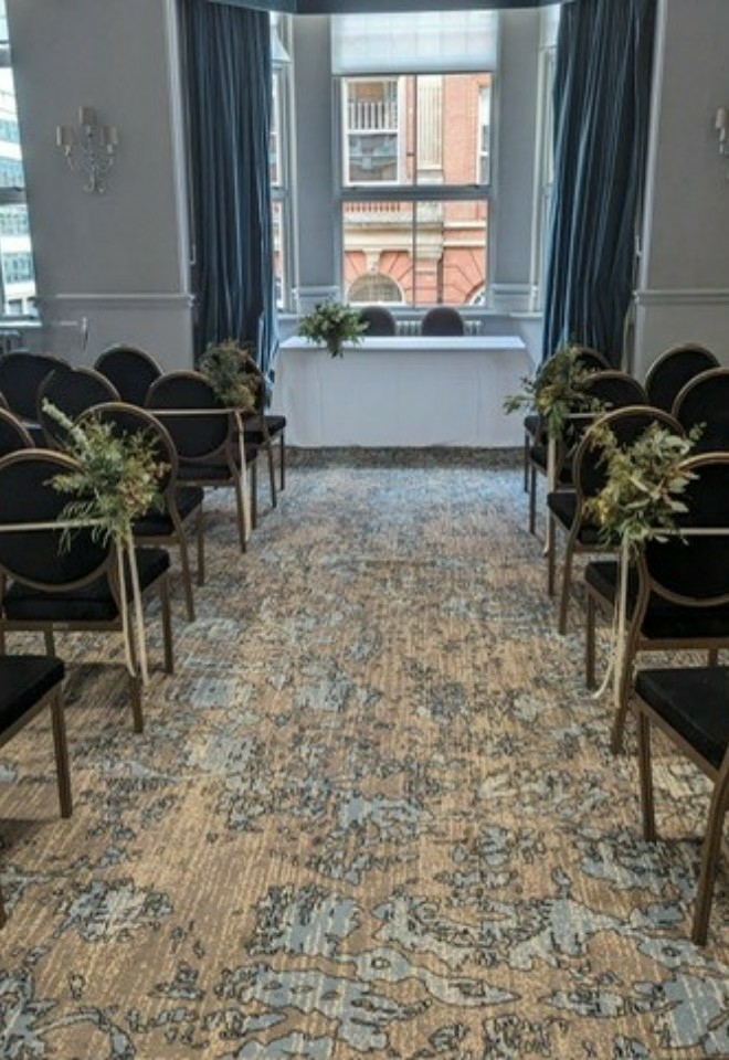 Wedding Civil Ceremony Set up at Hotel Du Vin Birmingham