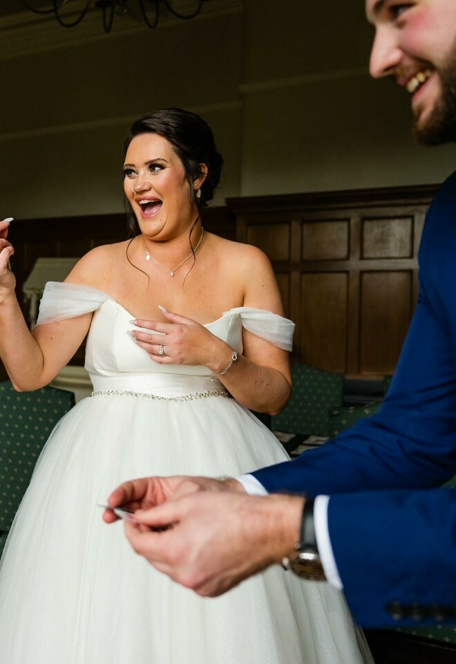 creating genuine connection and laughter with the happy couple