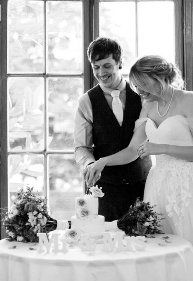 Cutting the cake at Greenlands