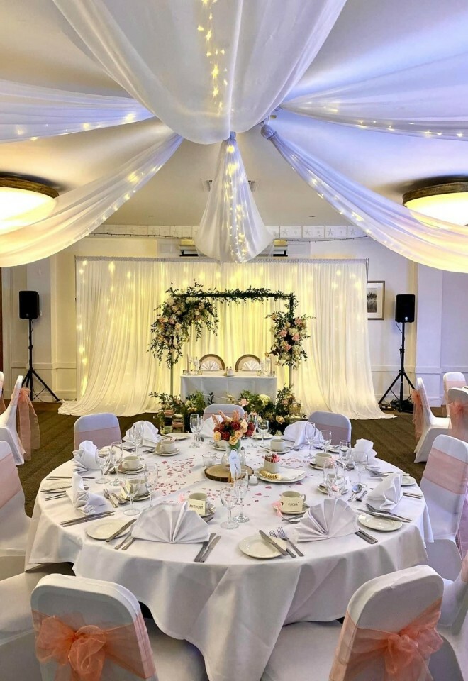 Beautiful wedding set up in West Yorkshire