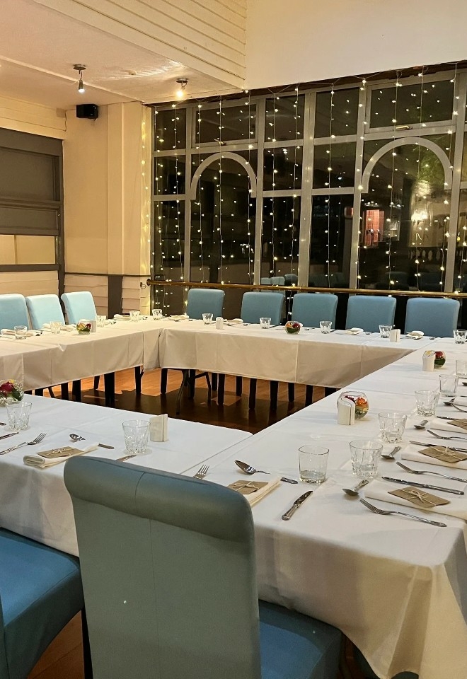 Small wedding breakfast setting