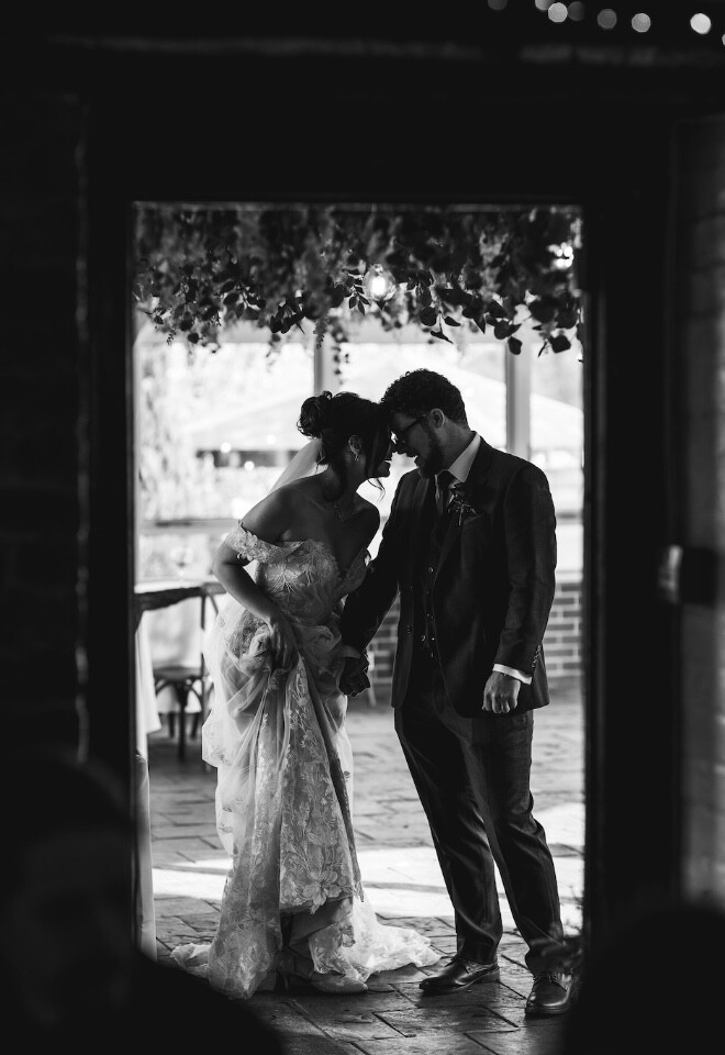 Indoors photo opportunity - before wedding breakfast announcement