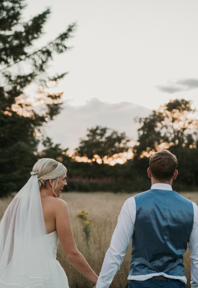 Couple in the grounds of the venue