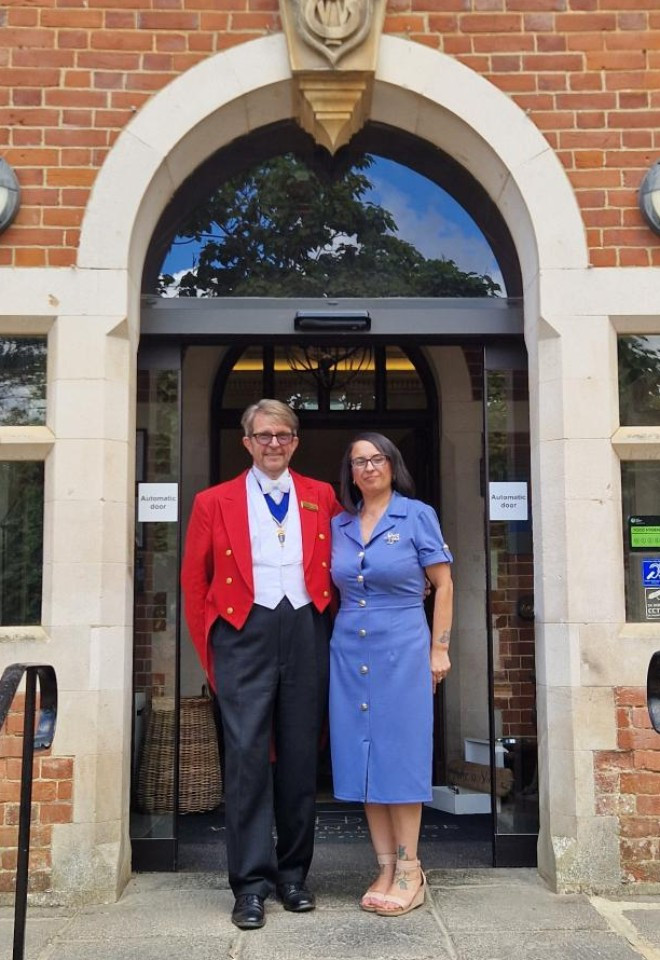 Me and Toast Master Bill at Wotton House what a lovely man he is 