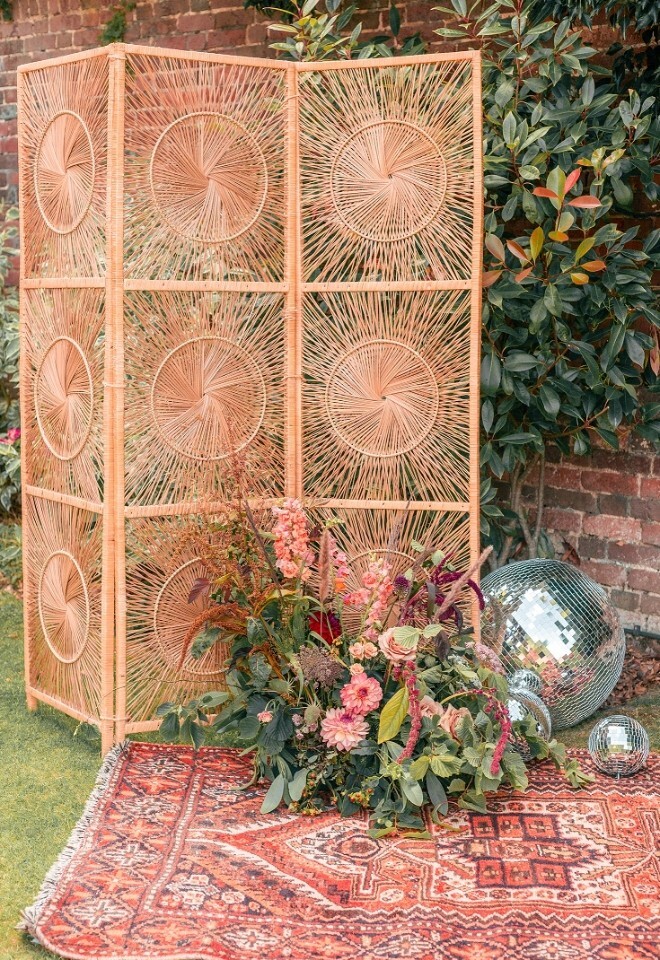 70s Wedding Disco Balls Boho Screens Florals Rolling Pictures