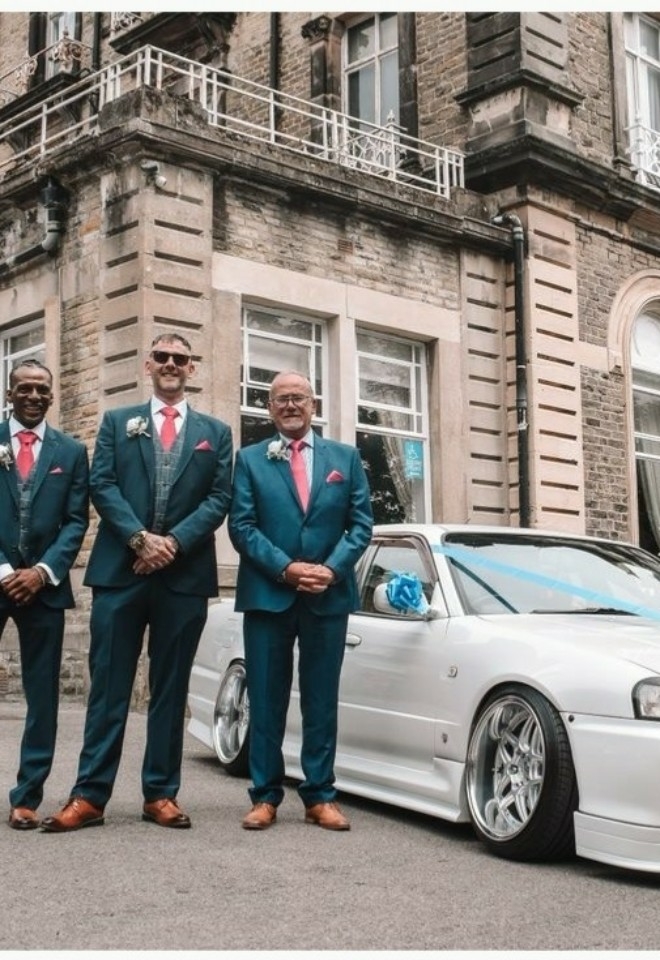 The Palace Hotel Buxton wedding outside
