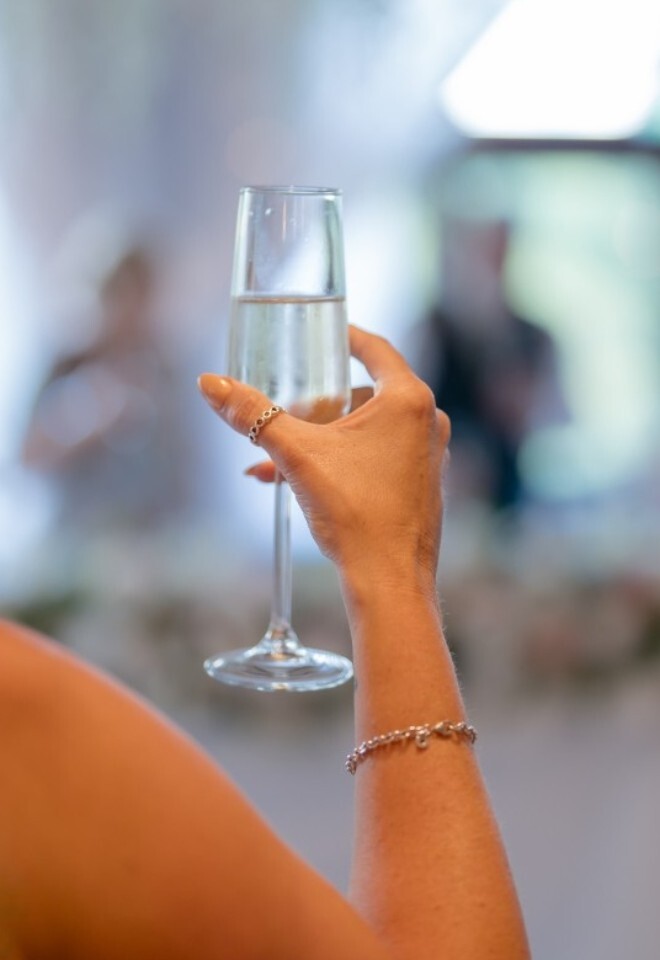 cheers with engraved glass