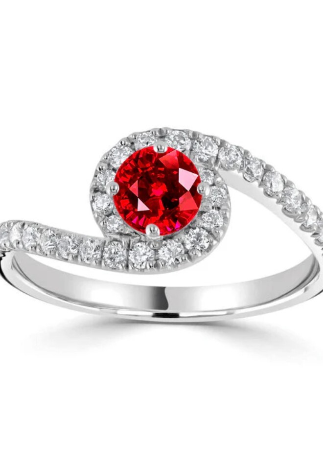 ruby & diamond engagement ring