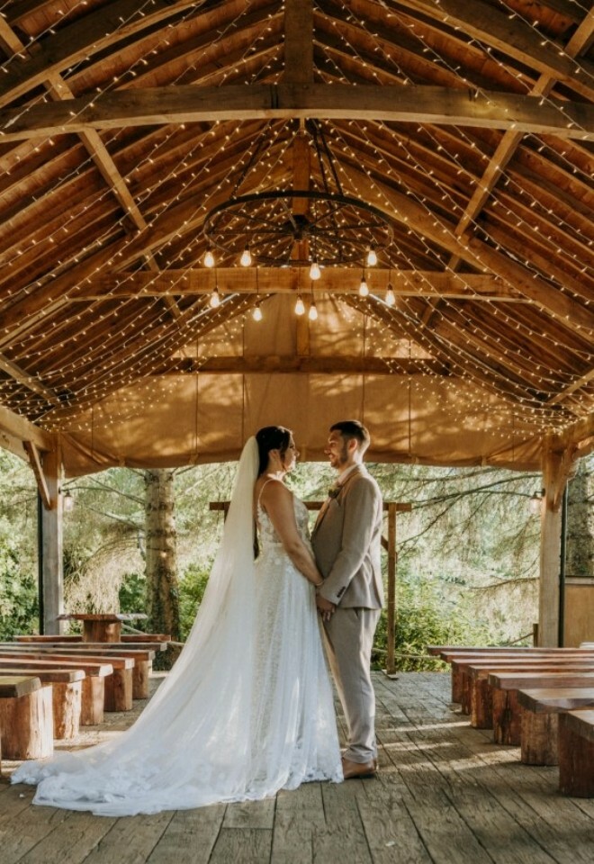 Couple standing in The Island