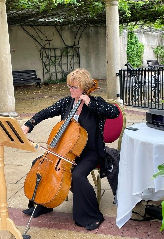 cello performance during a wedding