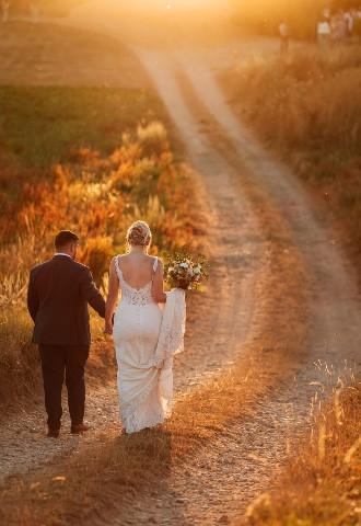 Sunset portrait at Stone Barn in the Cotswolds 