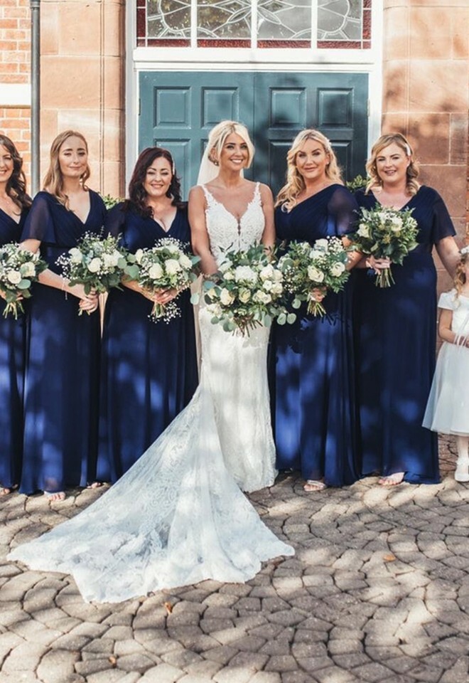 Ever-Pretty UK Navy Bridesmaid Dresses