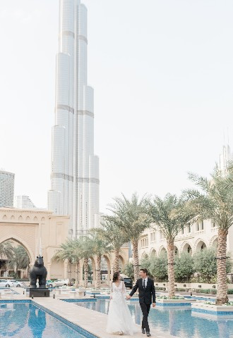 Bride and Groom at Palace Downtown