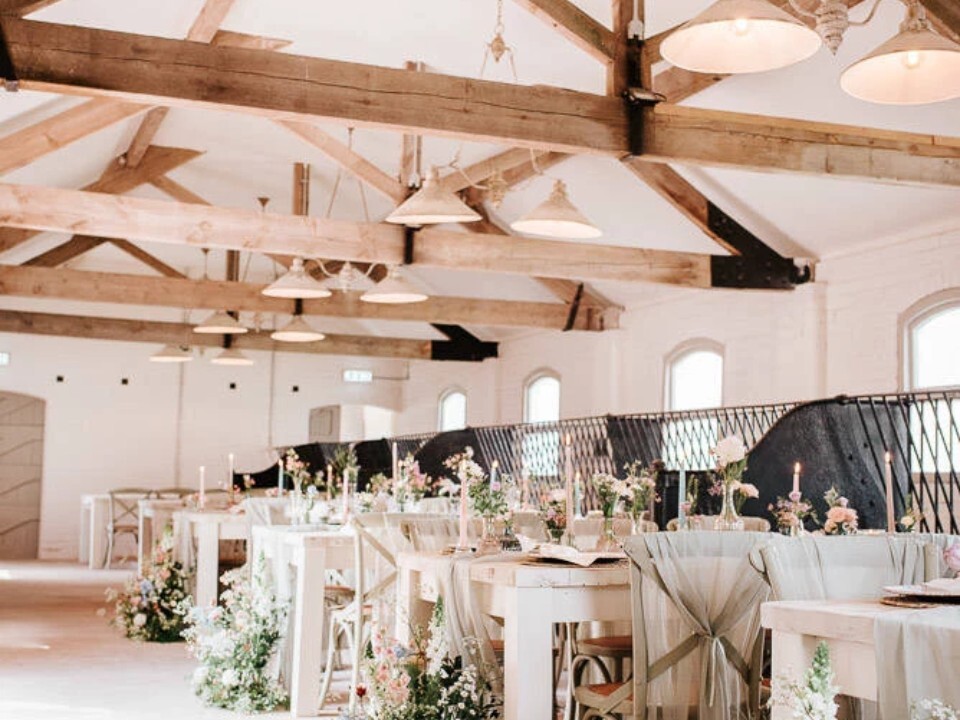 Reception area inside a Barn venue