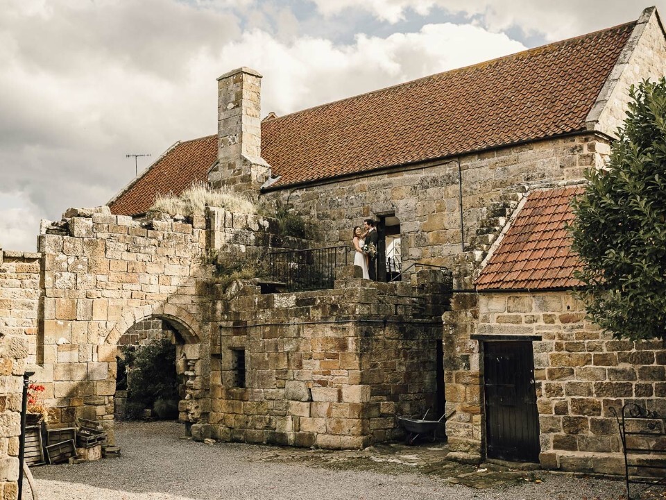 Outside of Barn wedding venue in Yorkshire