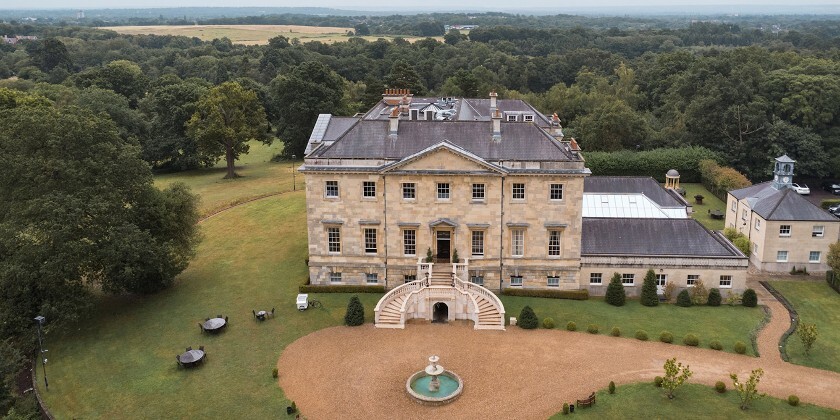 Exterior of Botleys mansion, a stately home venue in Surrey