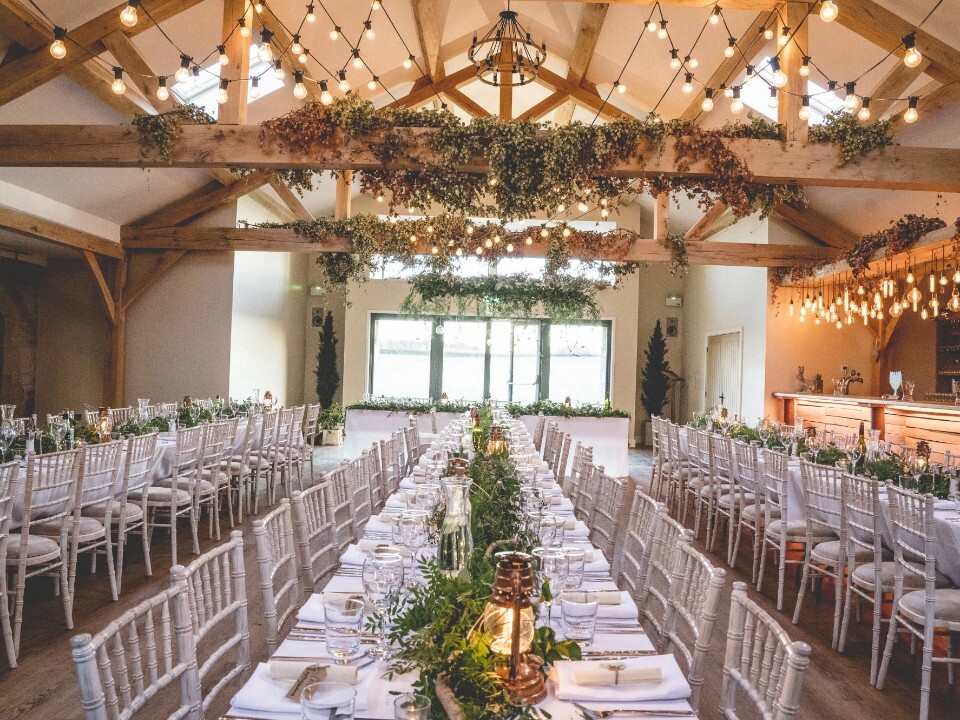 Reception area inside a Barn venue