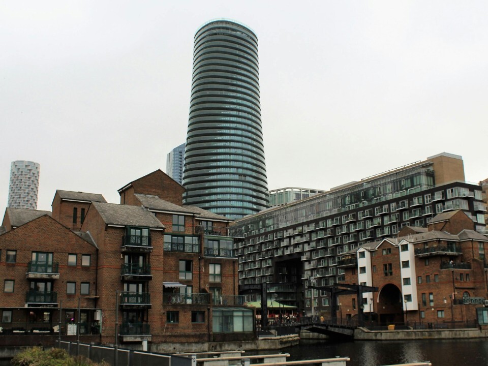 East London canalside buildings near Old Street with modern apartments and converted warehouse architecture